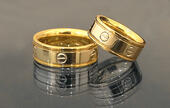 Anillo de matrimonio combinado oro